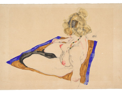 Egon Schiele, Seated Female Nude (detail)