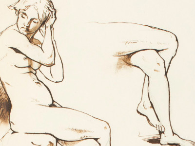 Henry Hugh Armstead RA, A seated female nude