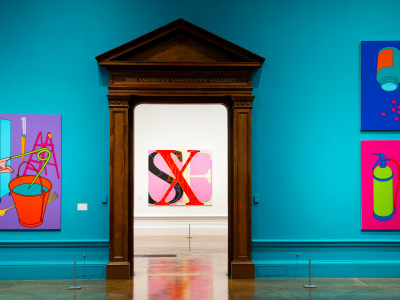 Gallery view of the Michael Craig-Martin exhibition at the Royal Academy of Arts, London (21 September - 10 December 2024).