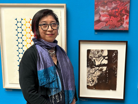 Kaori Homma with 'Still Wandering in the Woods II' in the Summer Exhibition 2024 at the Royal Academy of Arts, London, 18 June – 18 August 2024
