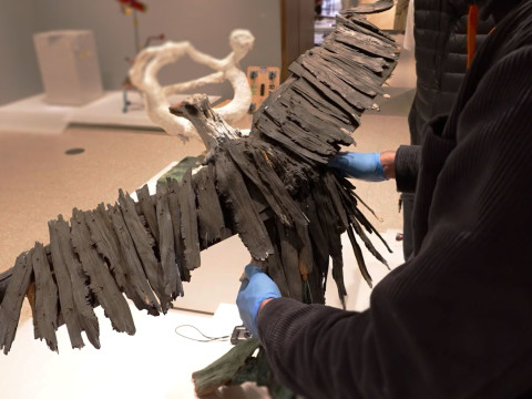 Gallery view of 'Souls Grown Deep like the Rivers' at the Royal Academy of Arts, London, from 17 March – 18 June 2023, showing Ralph Griffin, Eagle (1988)