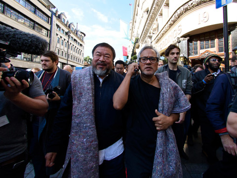 Ai Weiwei and Anish Kapoor's solidarity walk