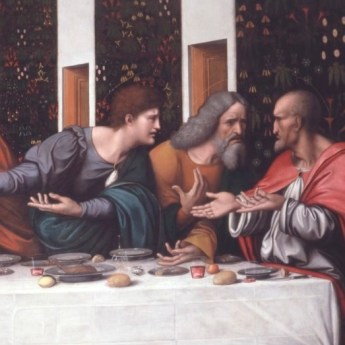 Detail of copy of Leonardo's The Last Supper, c.1515-20.