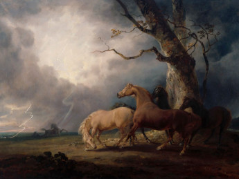 Sawrey Gilpin RA (1733 - 1807), Horses in a Thunderstorm