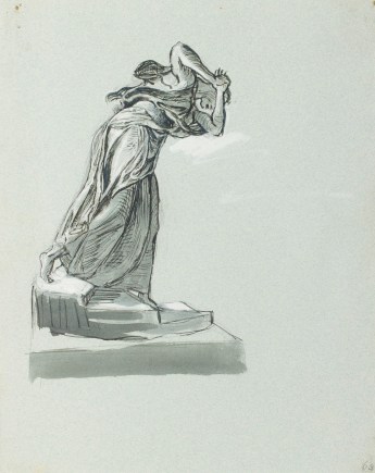 Henry Hugh Armstead RA, Study of a draped female figure for 'Remorse'