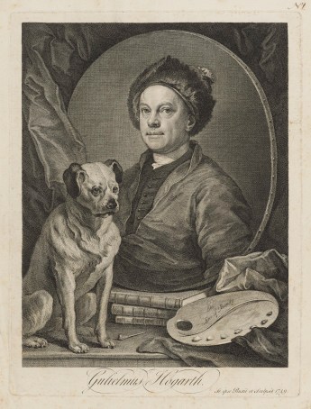 William Hogarth, Self-portrait of William Hogarth with Pug