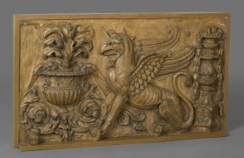 Forum of Trajan, Rome, Cast of section of frieze with vase, griffin, and candelabrum