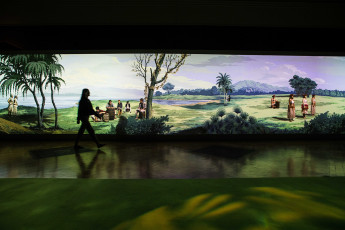 In Pursuit of Venus (infected), 2015-17, by Lisa Reihana in the Oceania exhibition at the Royal Academy of Arts, London, 29 September – 10 December 2018 