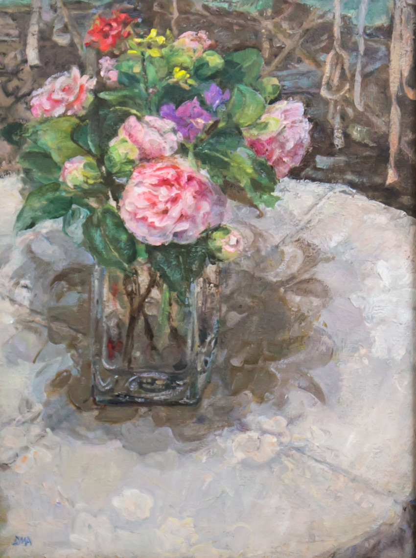 Diana Armfield RA, Early Spring Bunch with Camellia