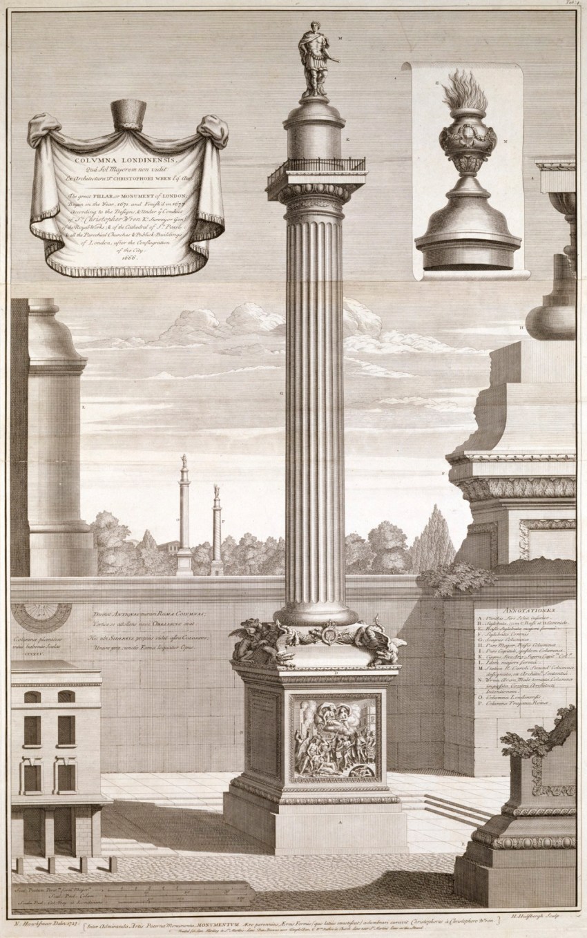 Sir Christopher Wren, The Monument, London
